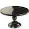 Black Aluminum Coffee Table with Pedestal Base 31" x 31" x 19"